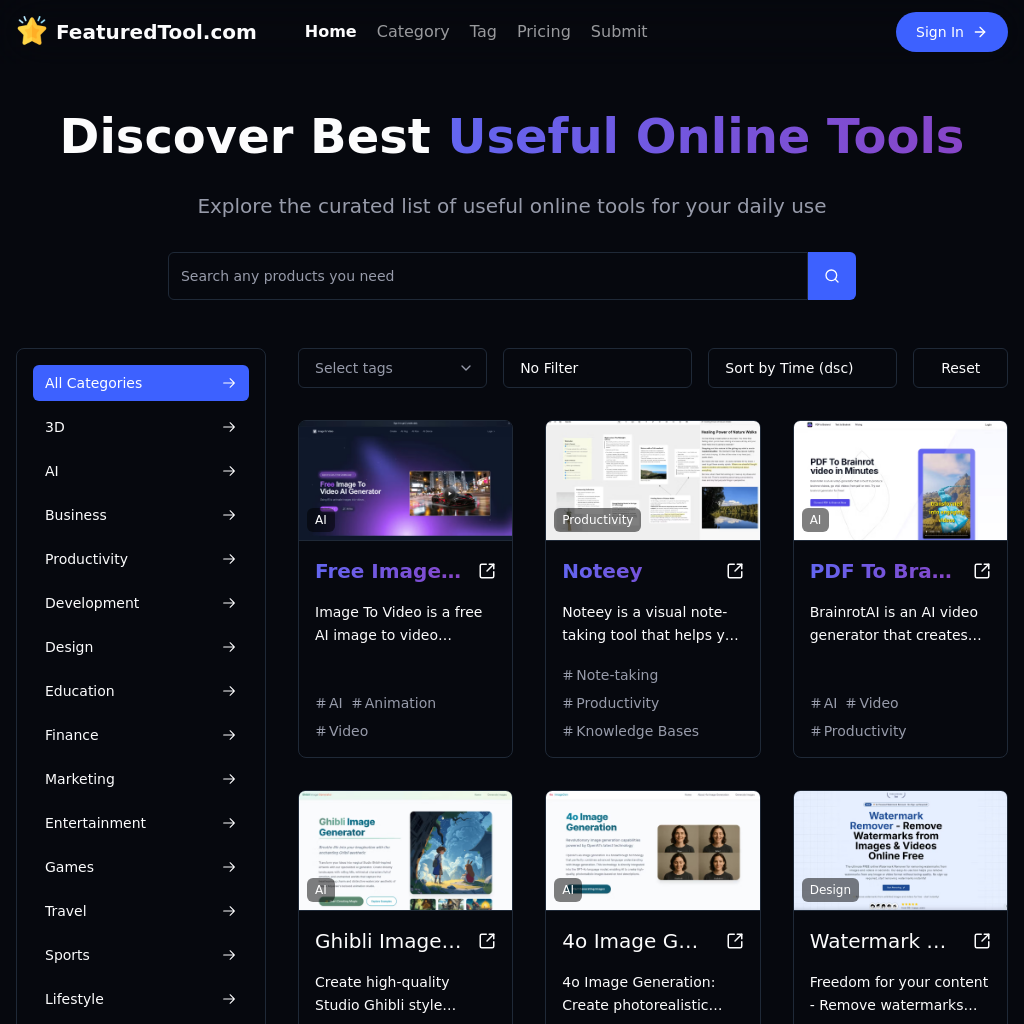 FeaturedTool.com: Best Online Tools for Daily Use
