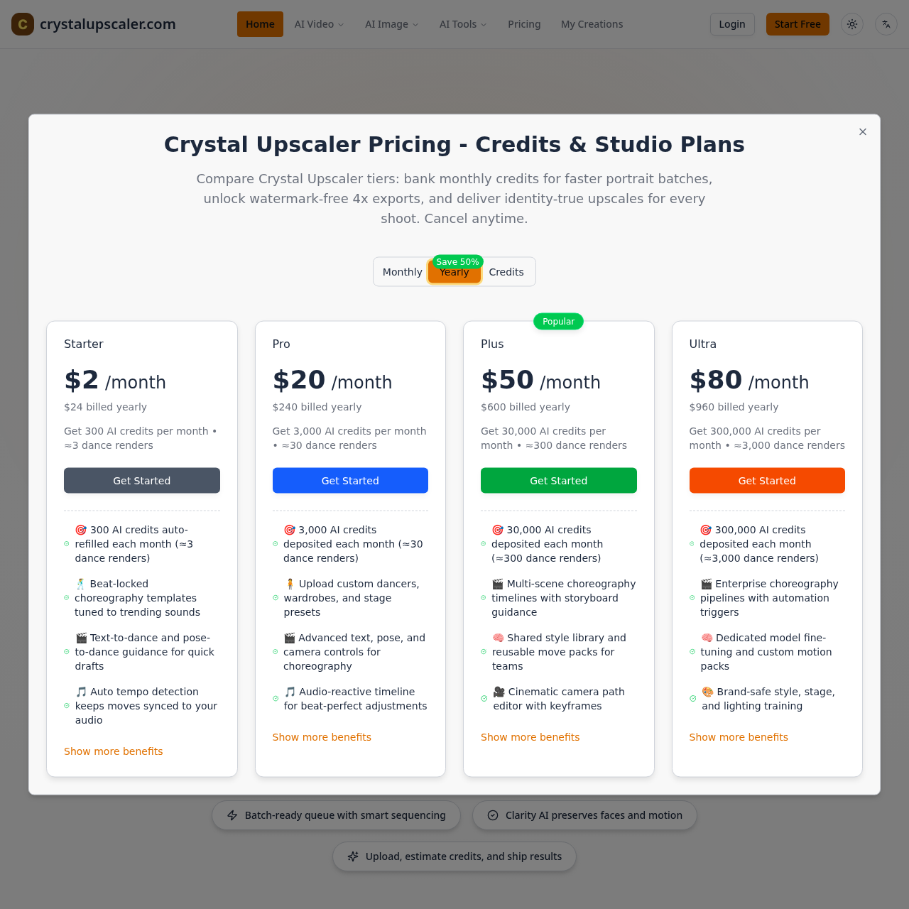 Crystal Upscaler | AI Image & Video Upscaler for Portraits & Faces