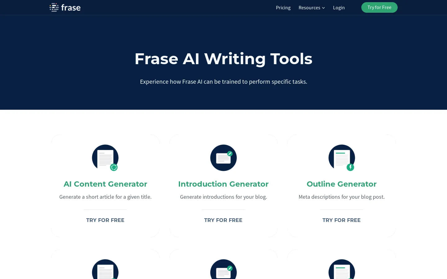 Free AI Writing and SEO Tools | Frase