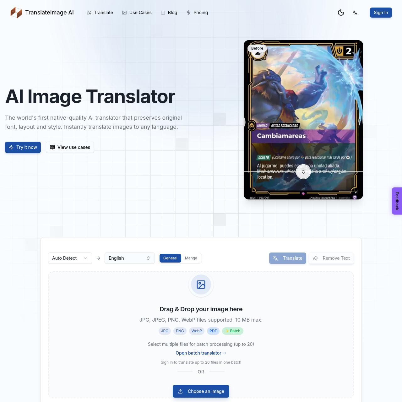 AI-powered image translation preserving original font, layout, and style