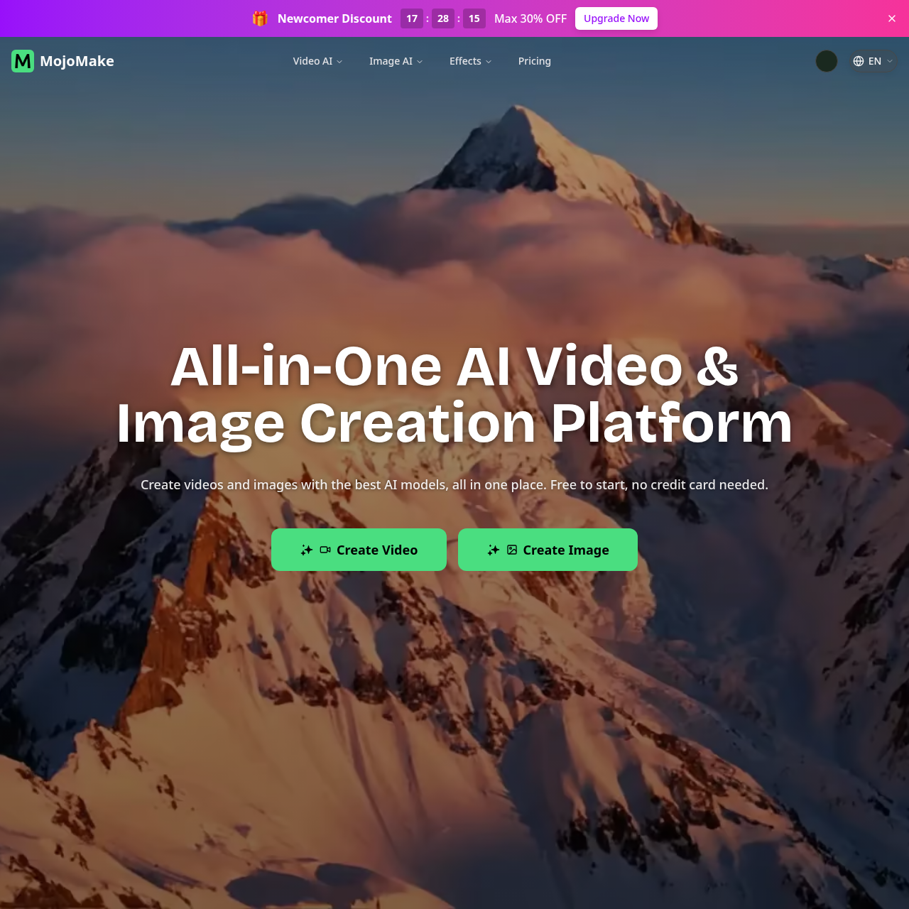 MojoMake - All-in-One AI Video & Image Generator
