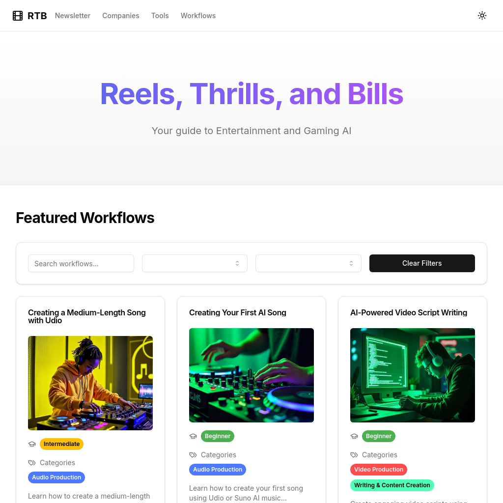 RTB App - Your Go-To Resource for Enterta
inment & Gaming AI
