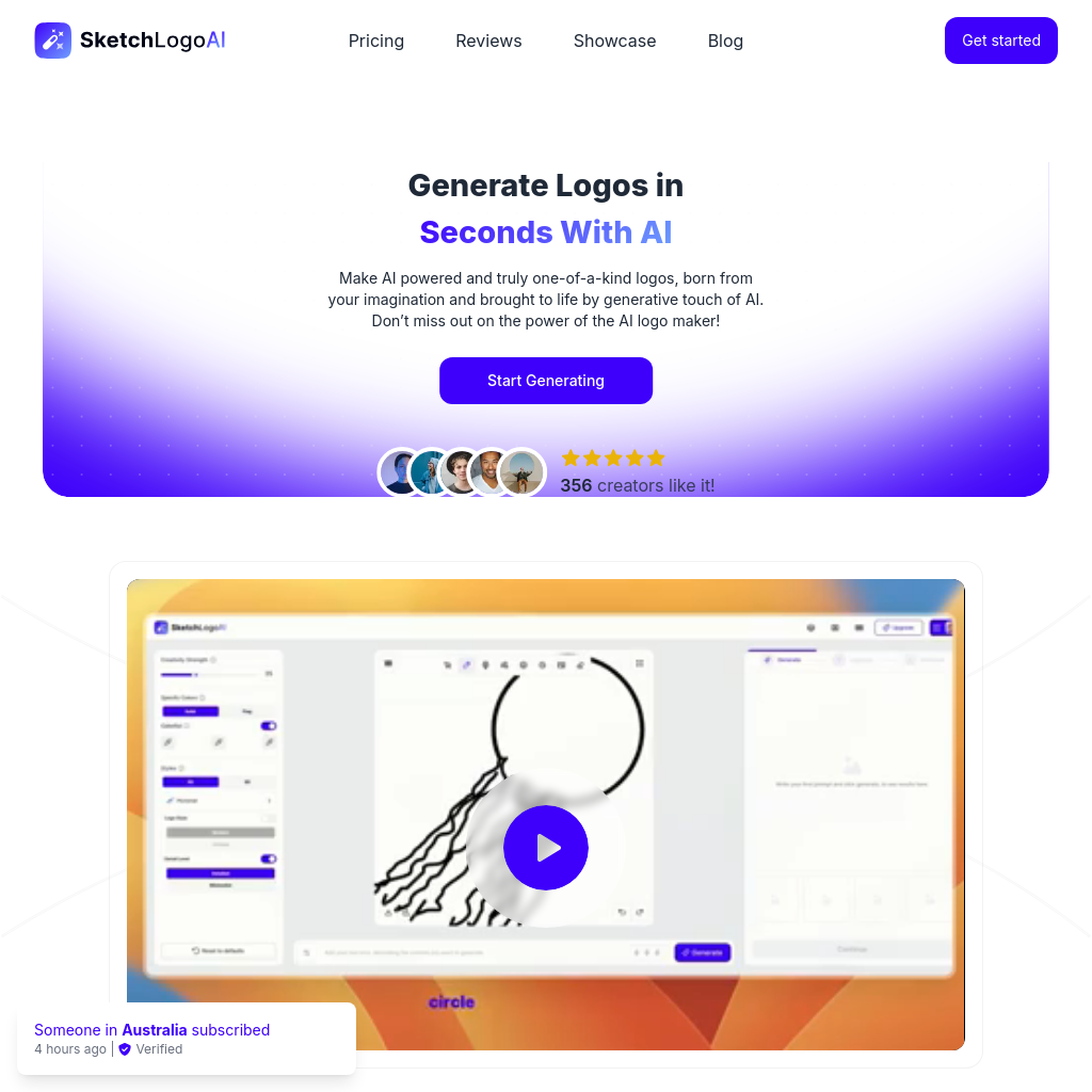 Generate logos with the power of AI by sketching and prompting in seconds! Fastest way to make your own professional logo.