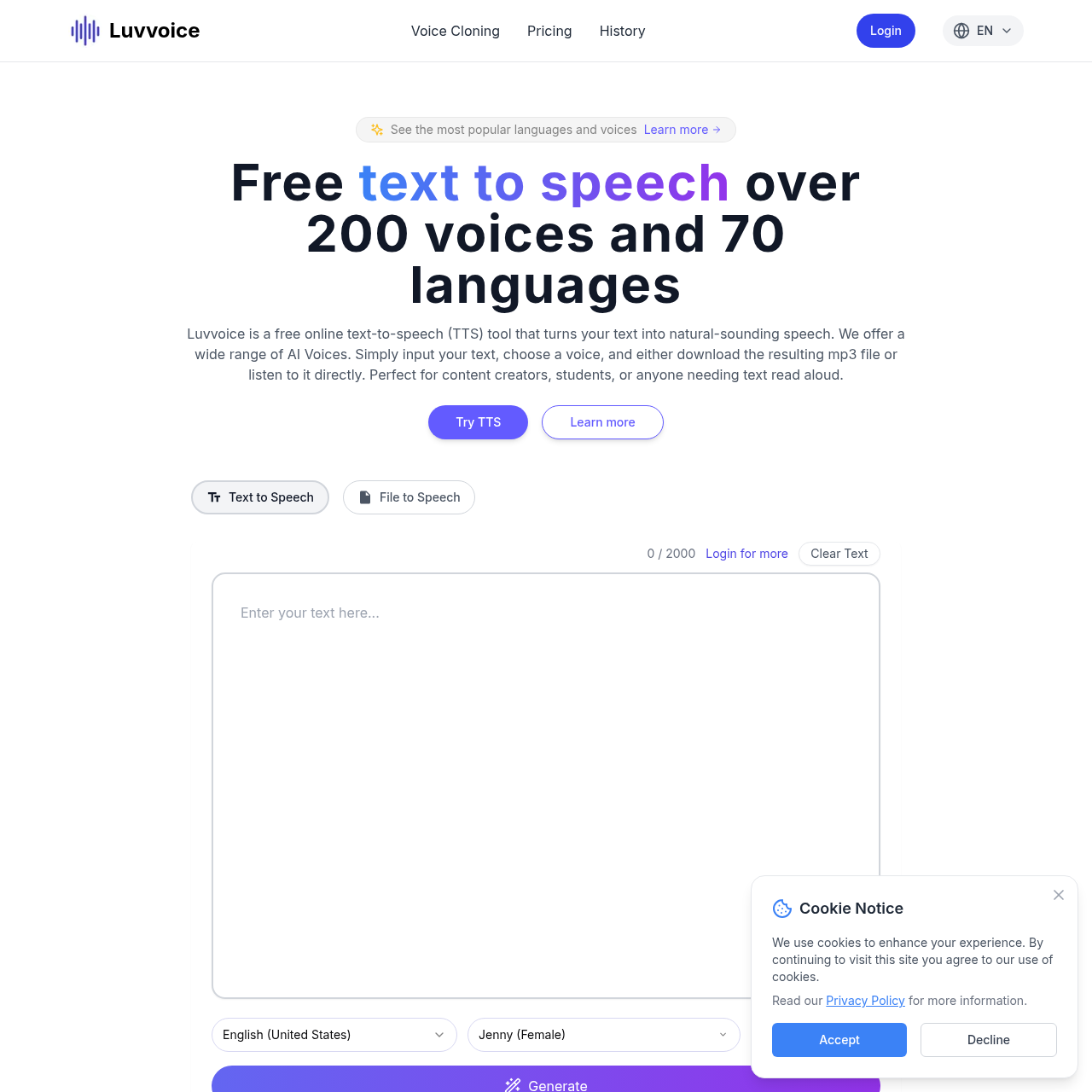 Free Convert Text to Speech Online, No Word Limit