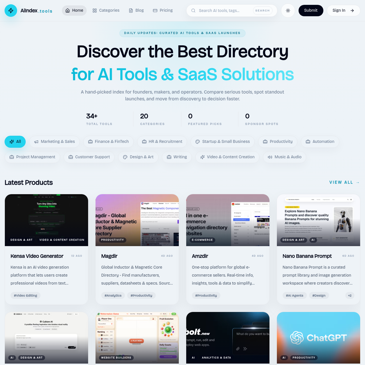 Top AI Tools & SaaS Directory 2026