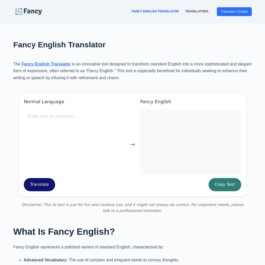 Fancy English Translator: Elevate Your Writing
