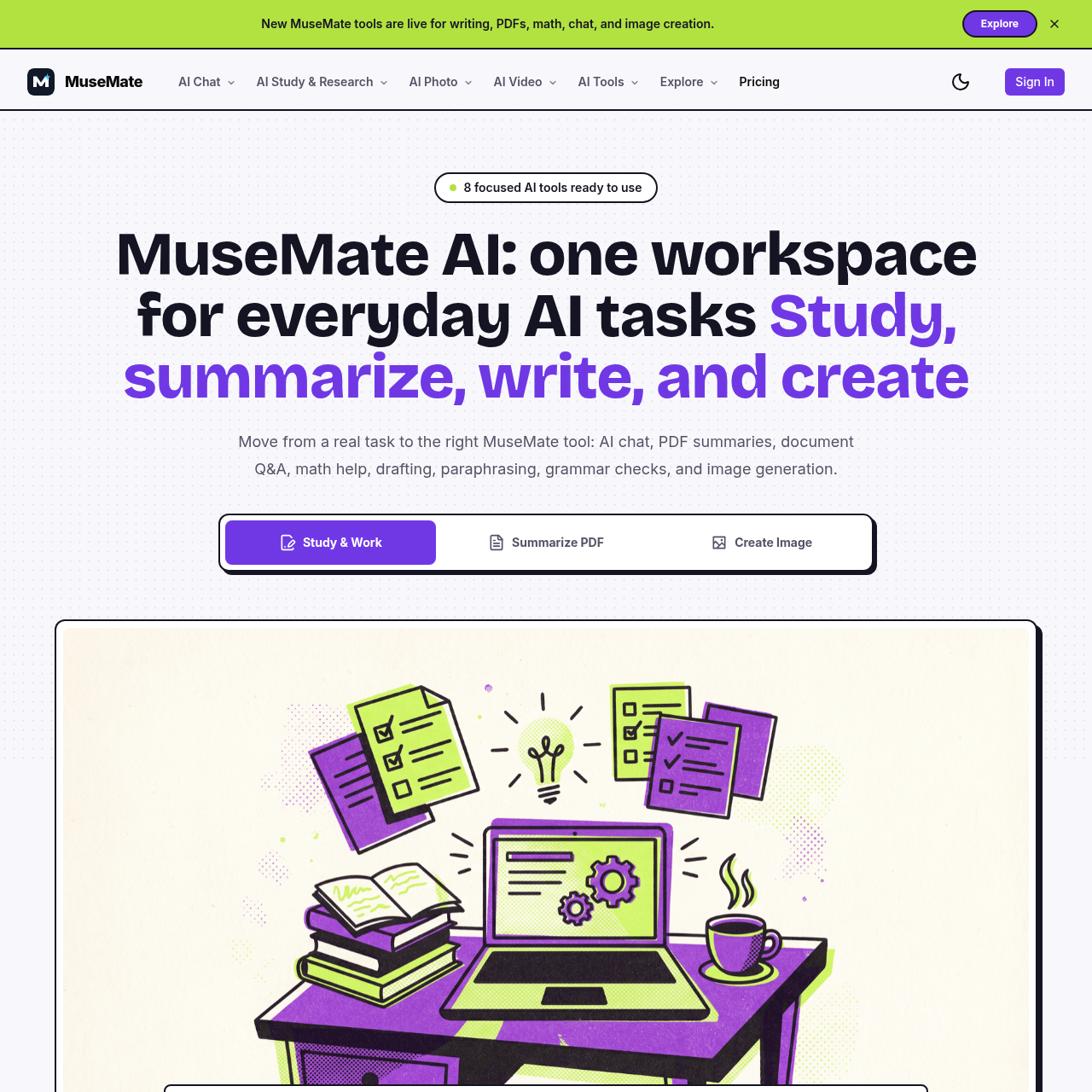 One workspace for everyday AI tasks
