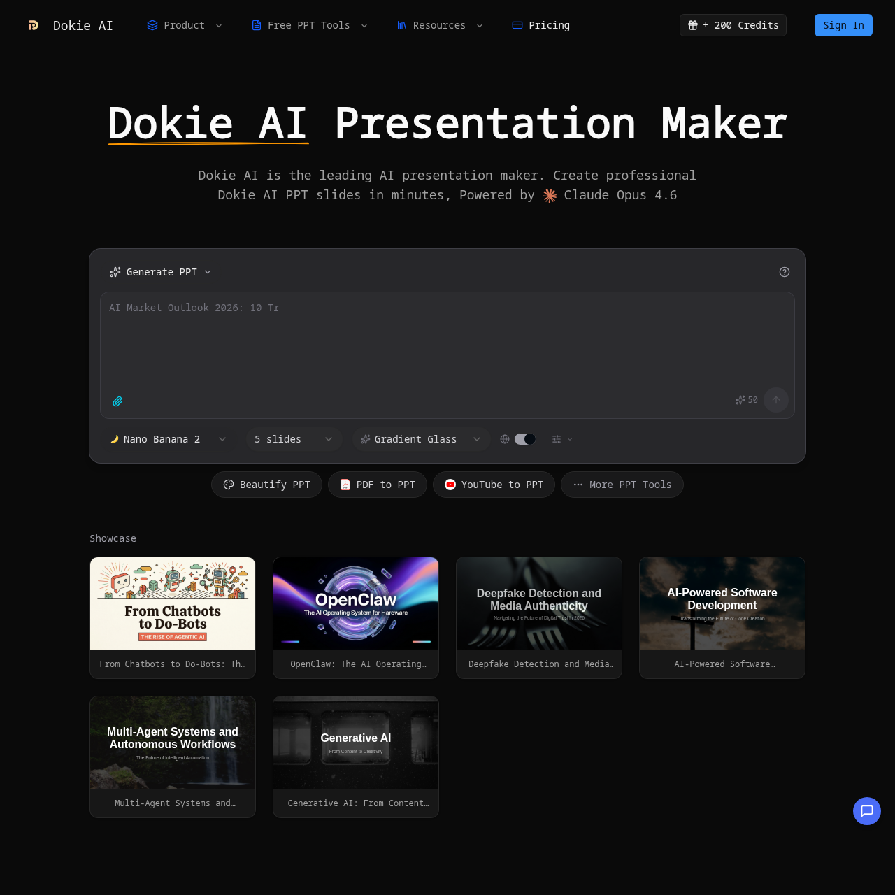 Generate, redesign, convert, and present PowerPoint slides with AI