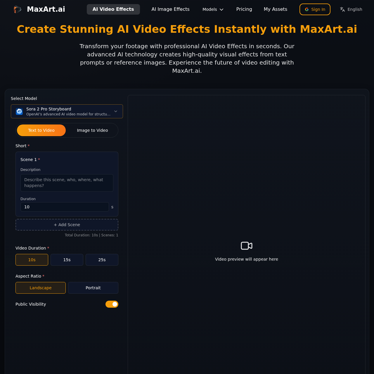 Create Stunning AI Video Effects Instantly