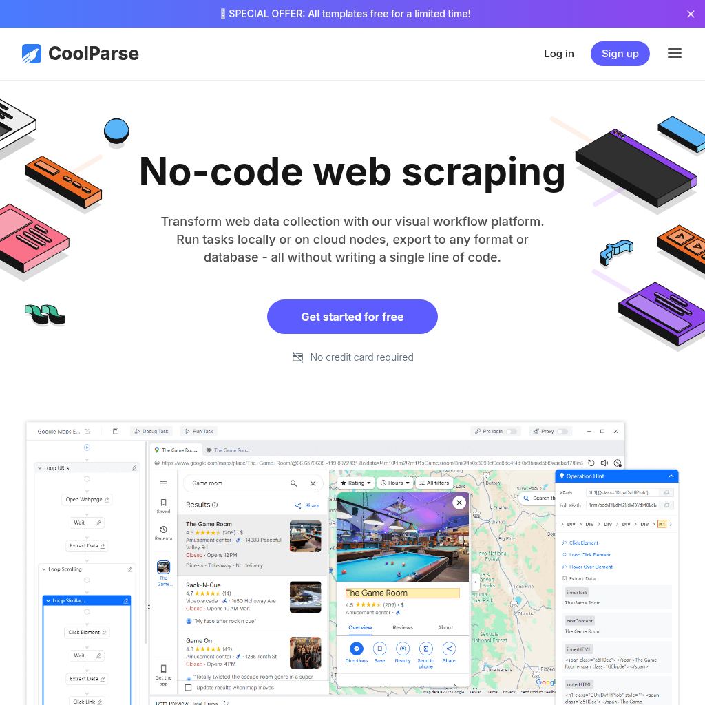 CoolParse: No-Code Web Scraping & Data Extraction