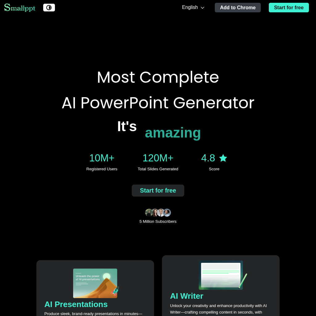AI slideshow maker that turns your ideas into professional slides