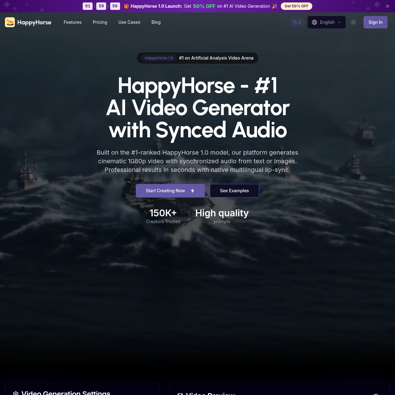 Generate short cinematic videos with synchronized audio from text or images