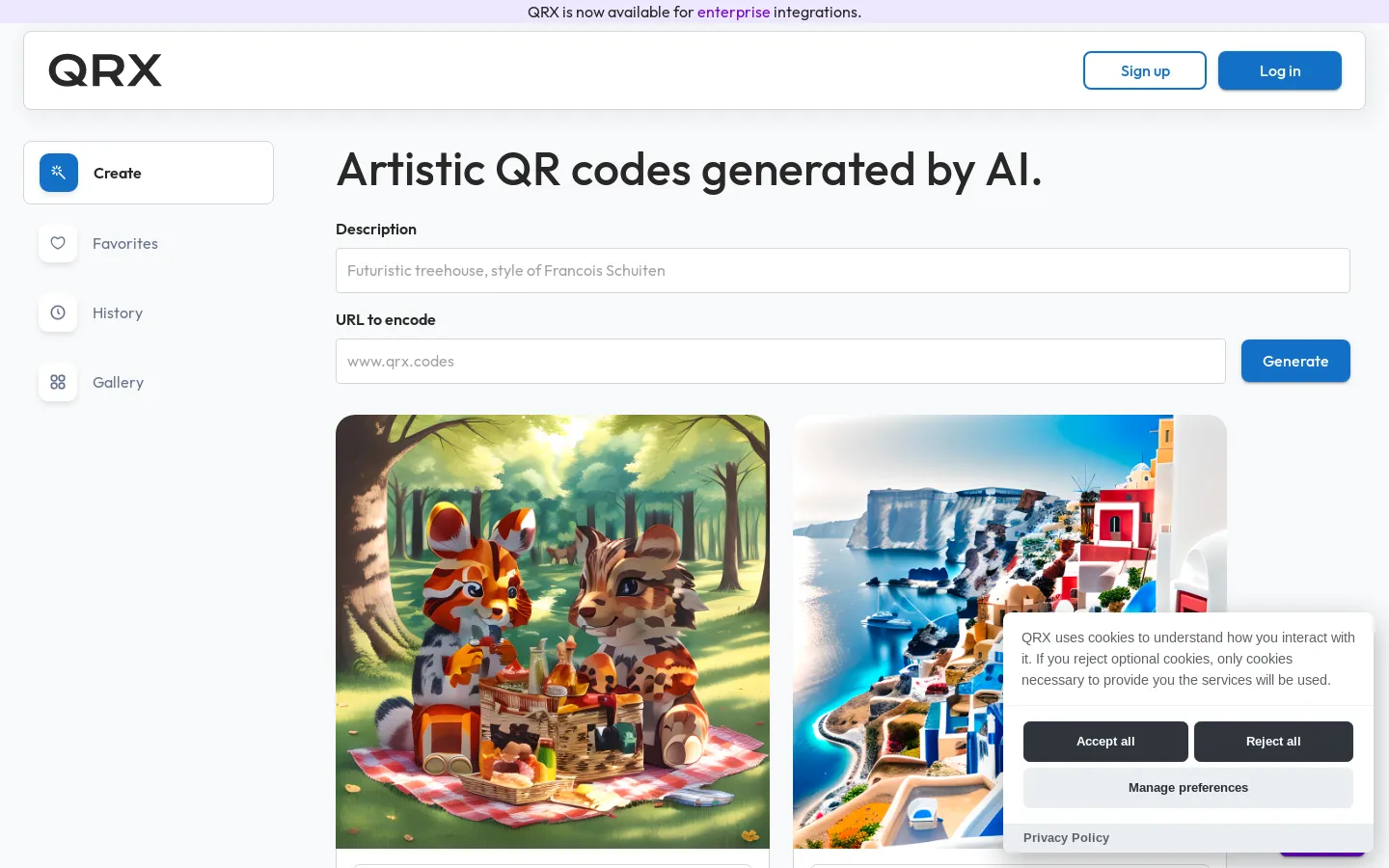 QRX Codes - Artistic QR Code Generator