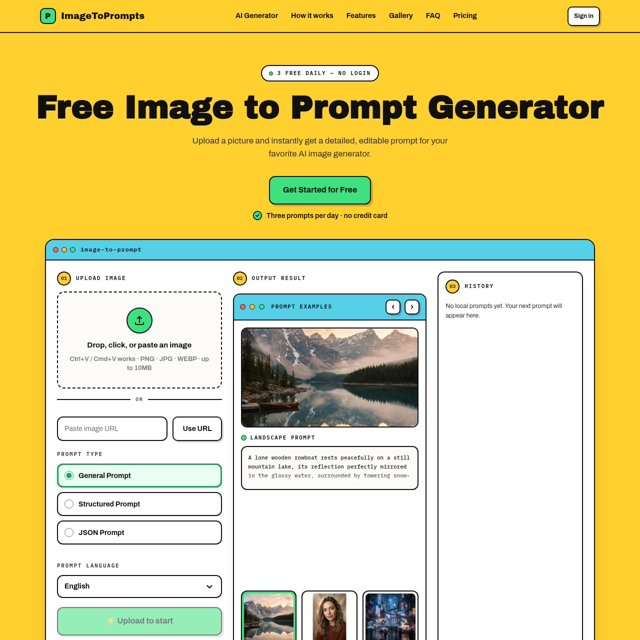 Free Image to Prompt Generator — No Login