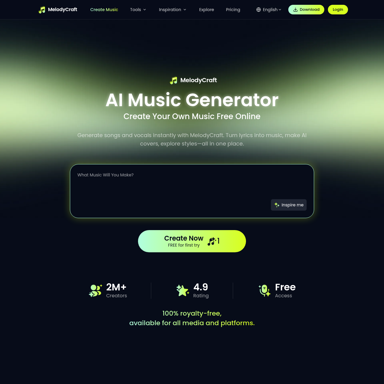 Lyrics to Song & AI Music Generator