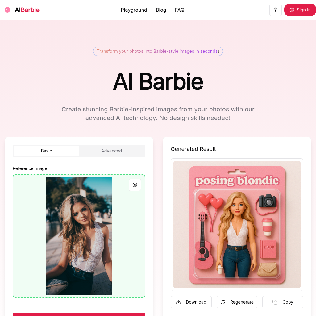 AI Barbie Generator: Free AI Barbie Image Creator