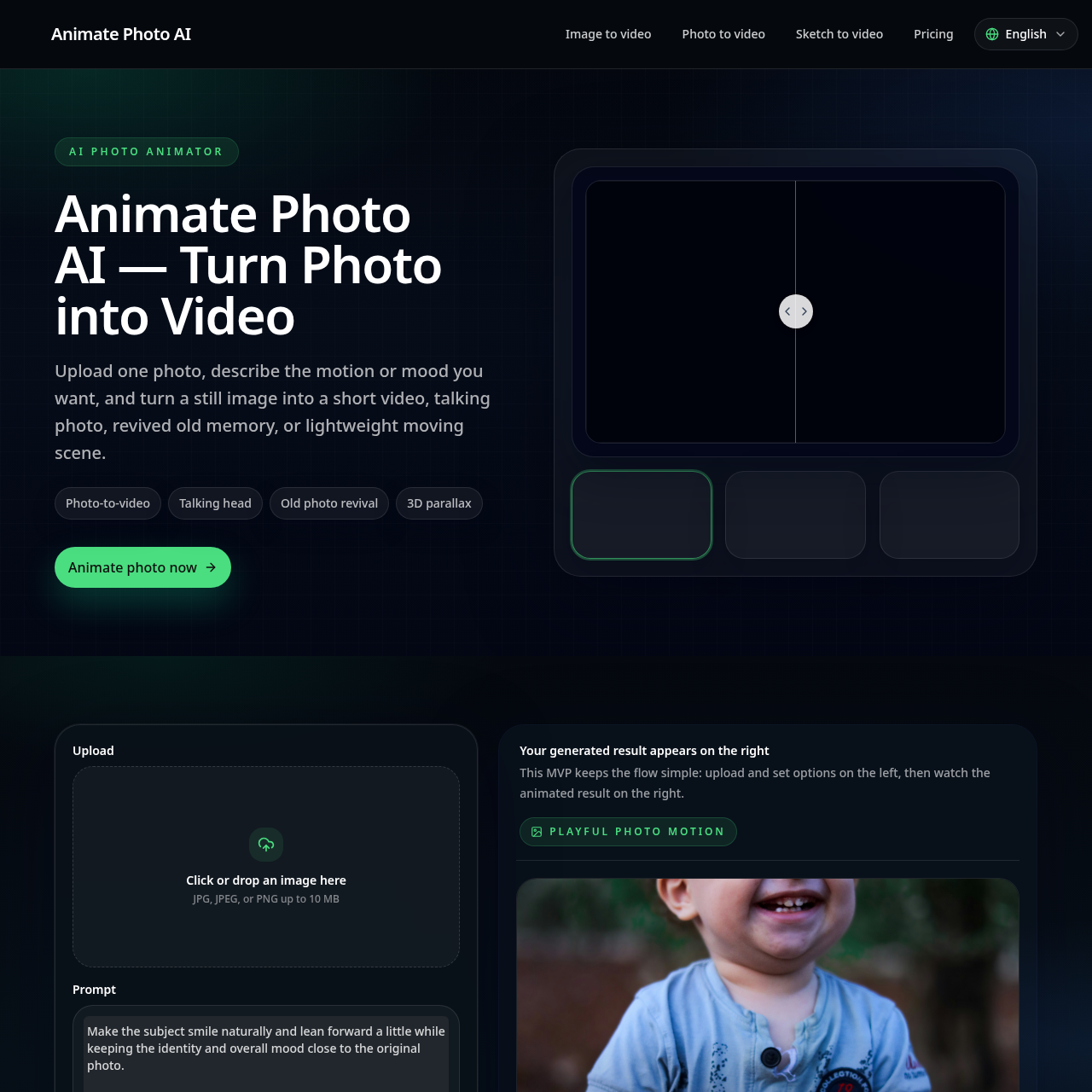 Animate Photo AI: AI Photo Animator | Turn Photos into Videos