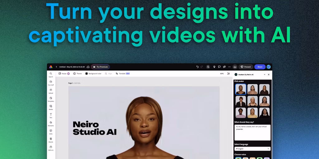 Studio Neiro AI x Adobe Express - Craft Lifelike Video Avatars with AI