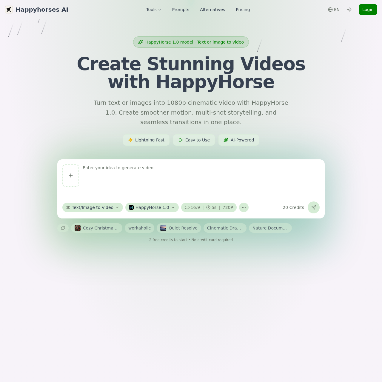 Try HappyHorse 1.0 online for text-to-video, image-to-video, and reference-based generation.