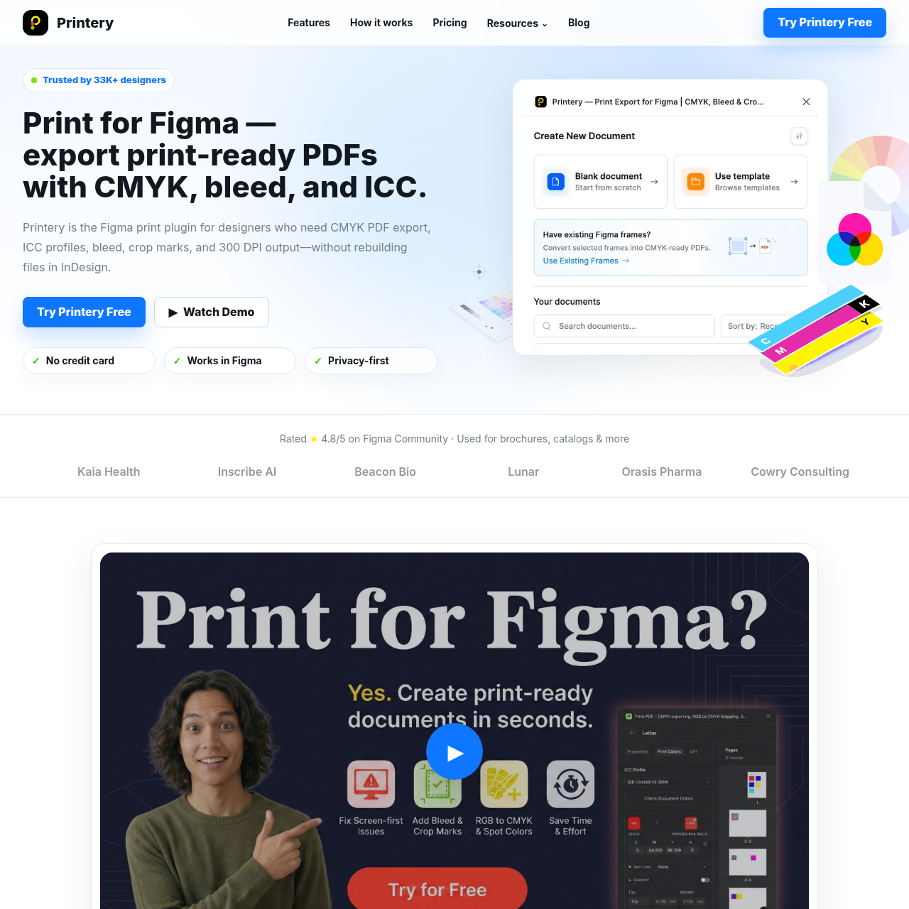 Print for Figma — export print-ready PDFs with CMYK, bleed, and ICC.