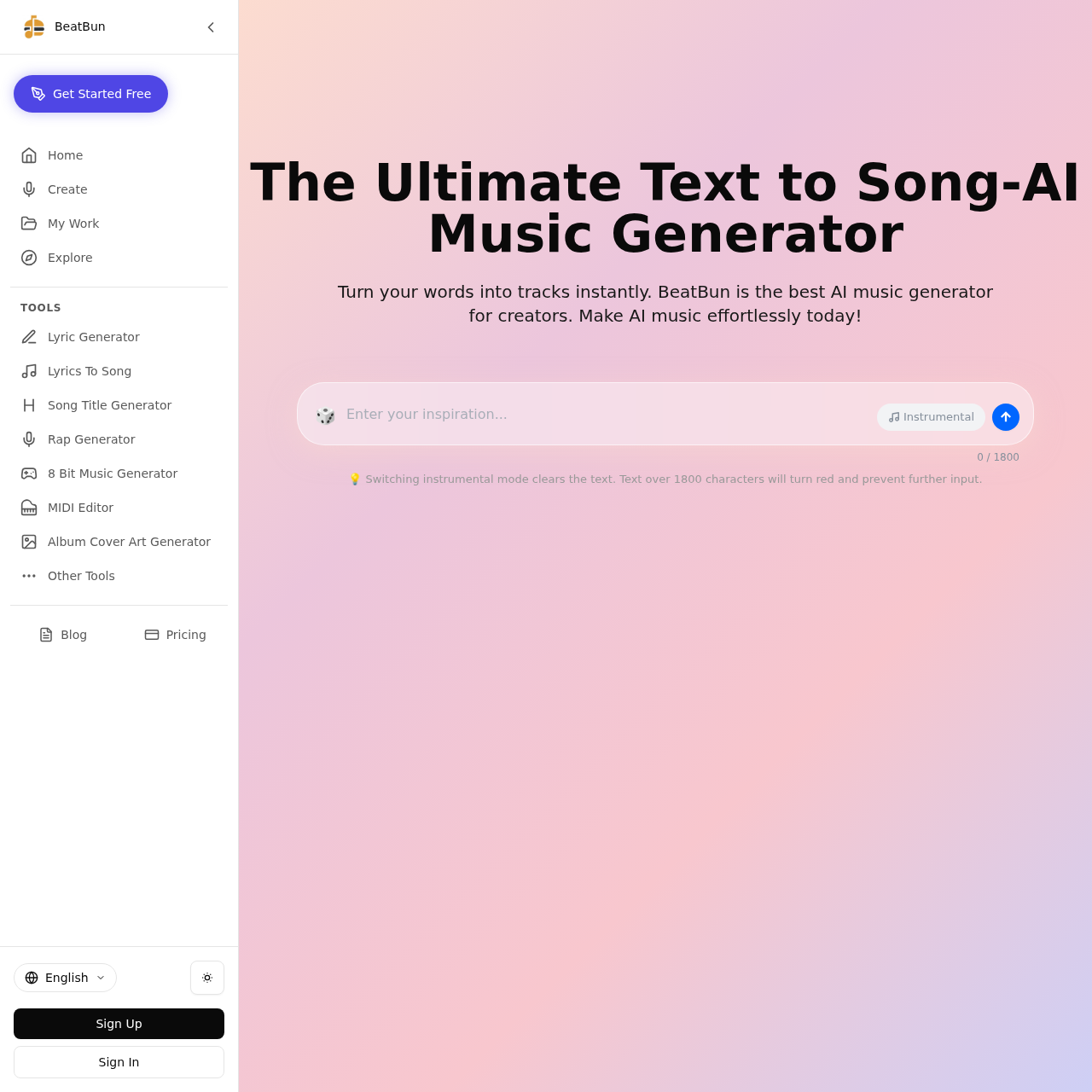 Turn your words into royalty-free tracks instantly