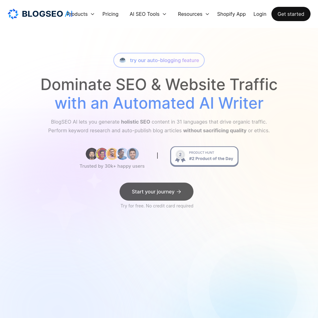 The Original AI Writer for SEO & Blogging