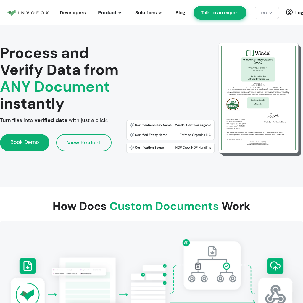 Invofox: Effortlessly Convert Files into Verified Data
