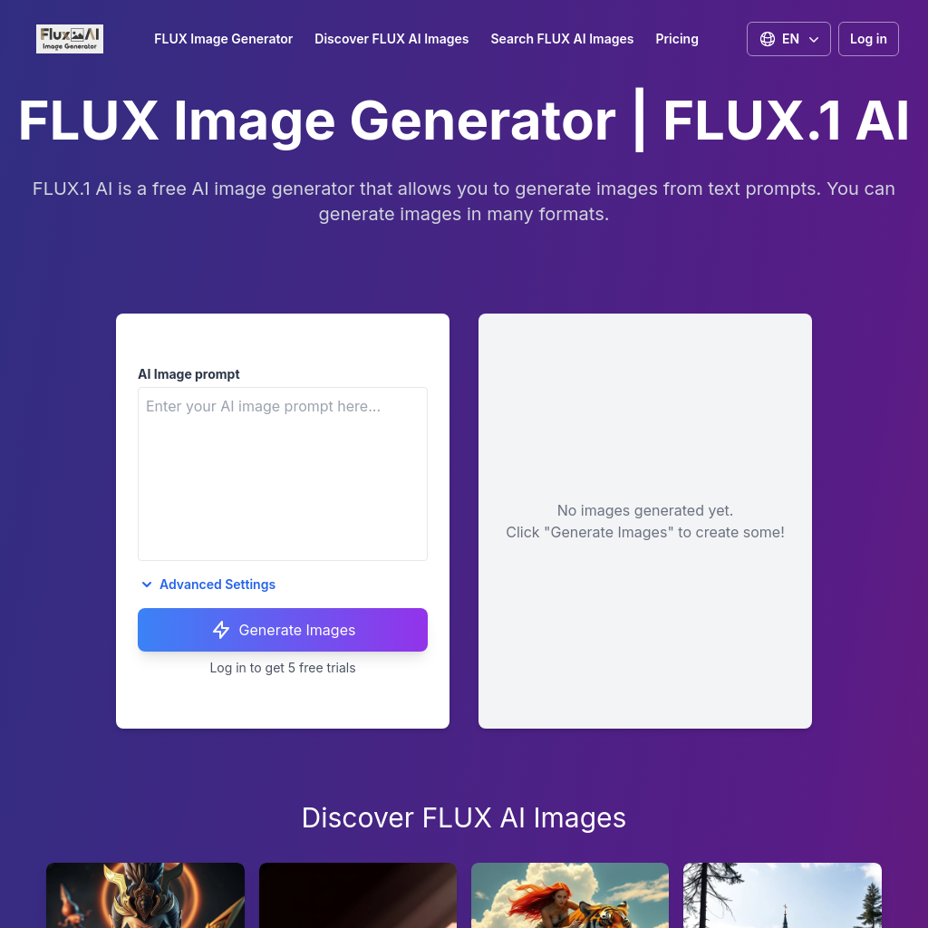 Generate and explore images with FLUX models