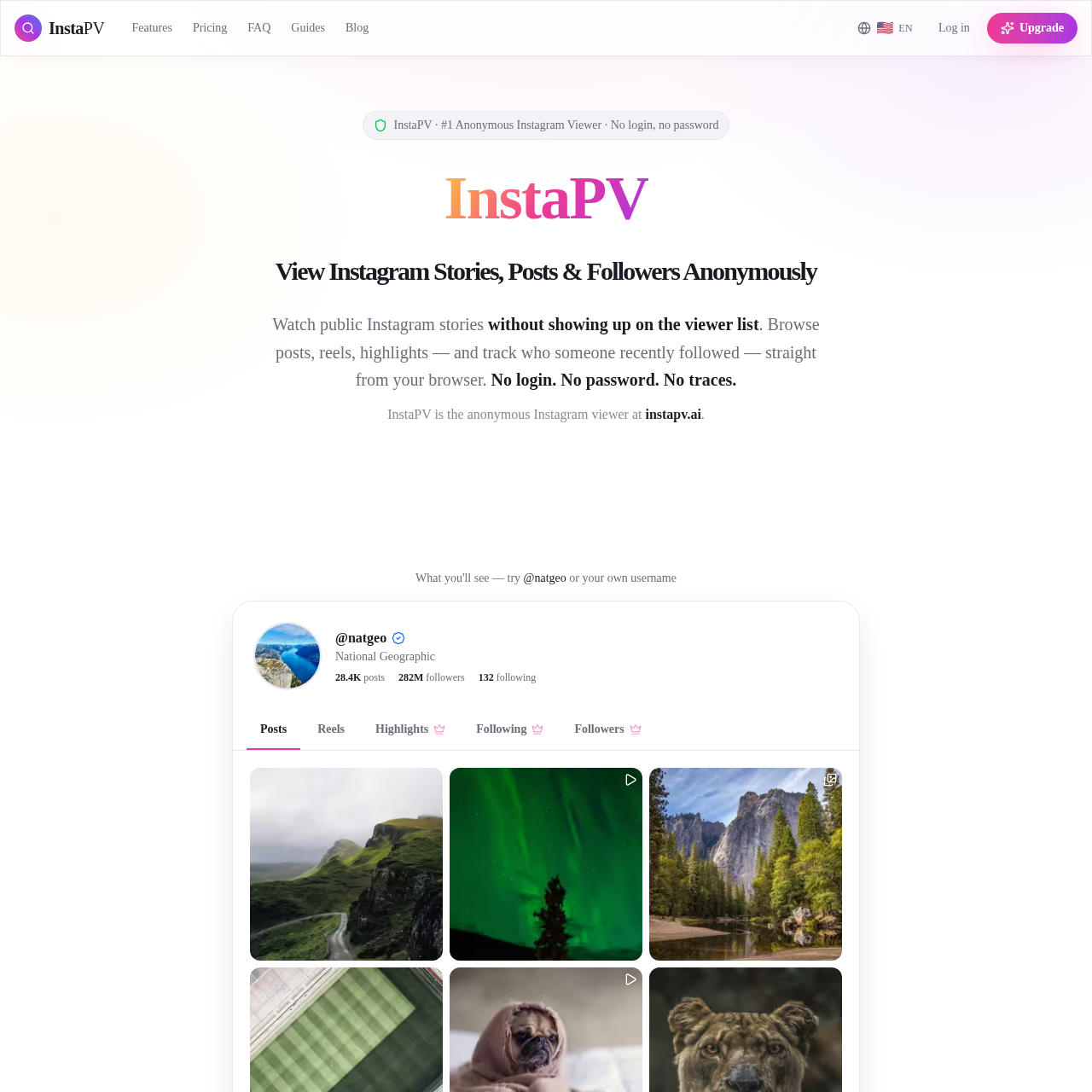 Anonymous Instagram Story, Profile & Followers Viewer