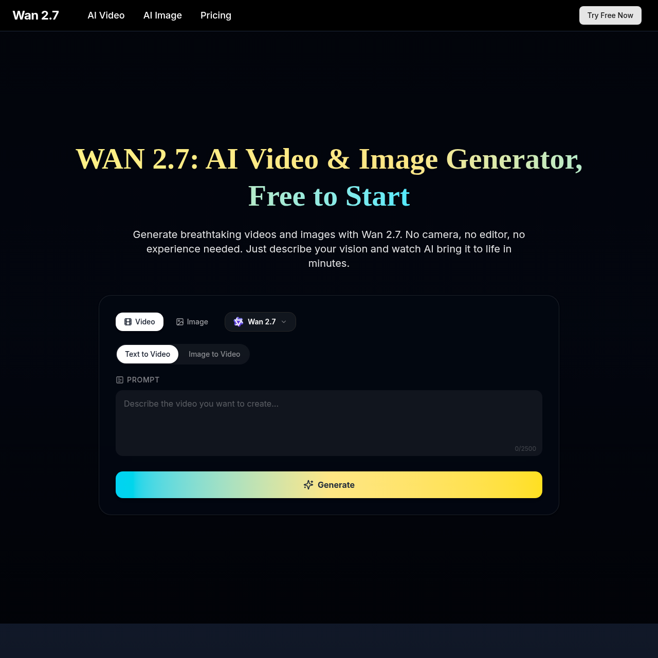 Create professional AI videos and images from your words.