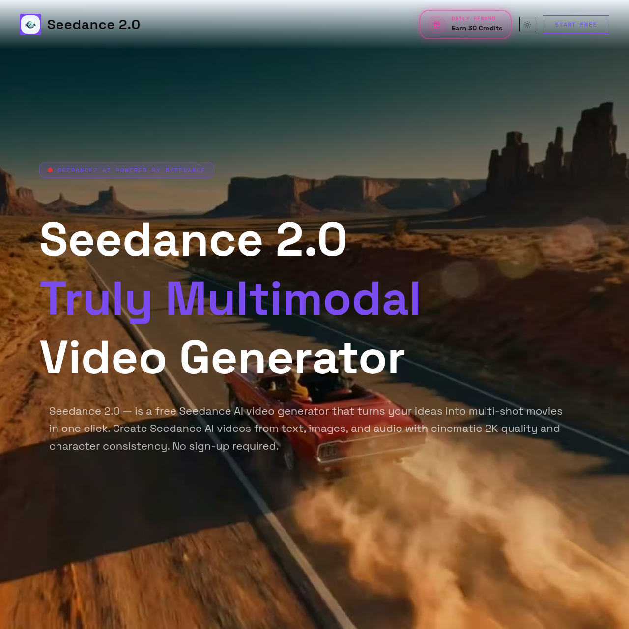 Seedance 2.0: Free AI Video Generator | Multi-Shot & Reference Control