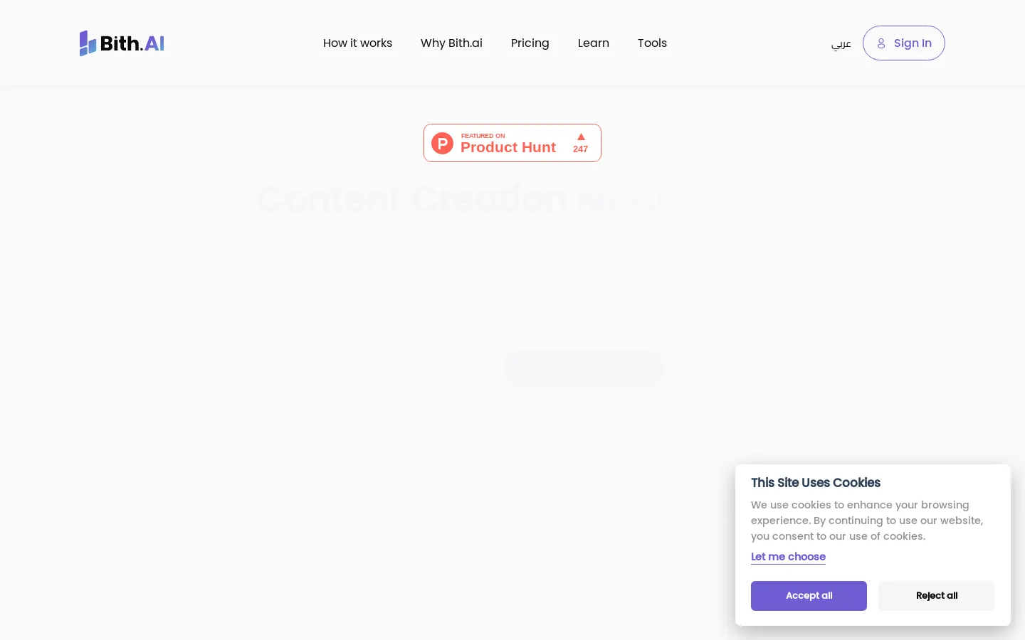 Bith.ai | Content Creation Made Easy