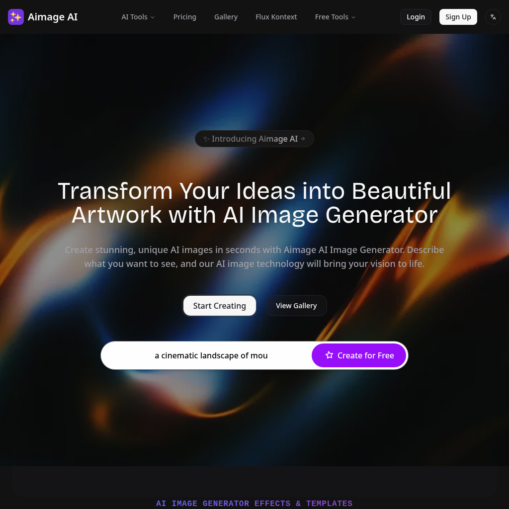 Aimage AI: Free AI Art Generator - Create Stunning AI Images