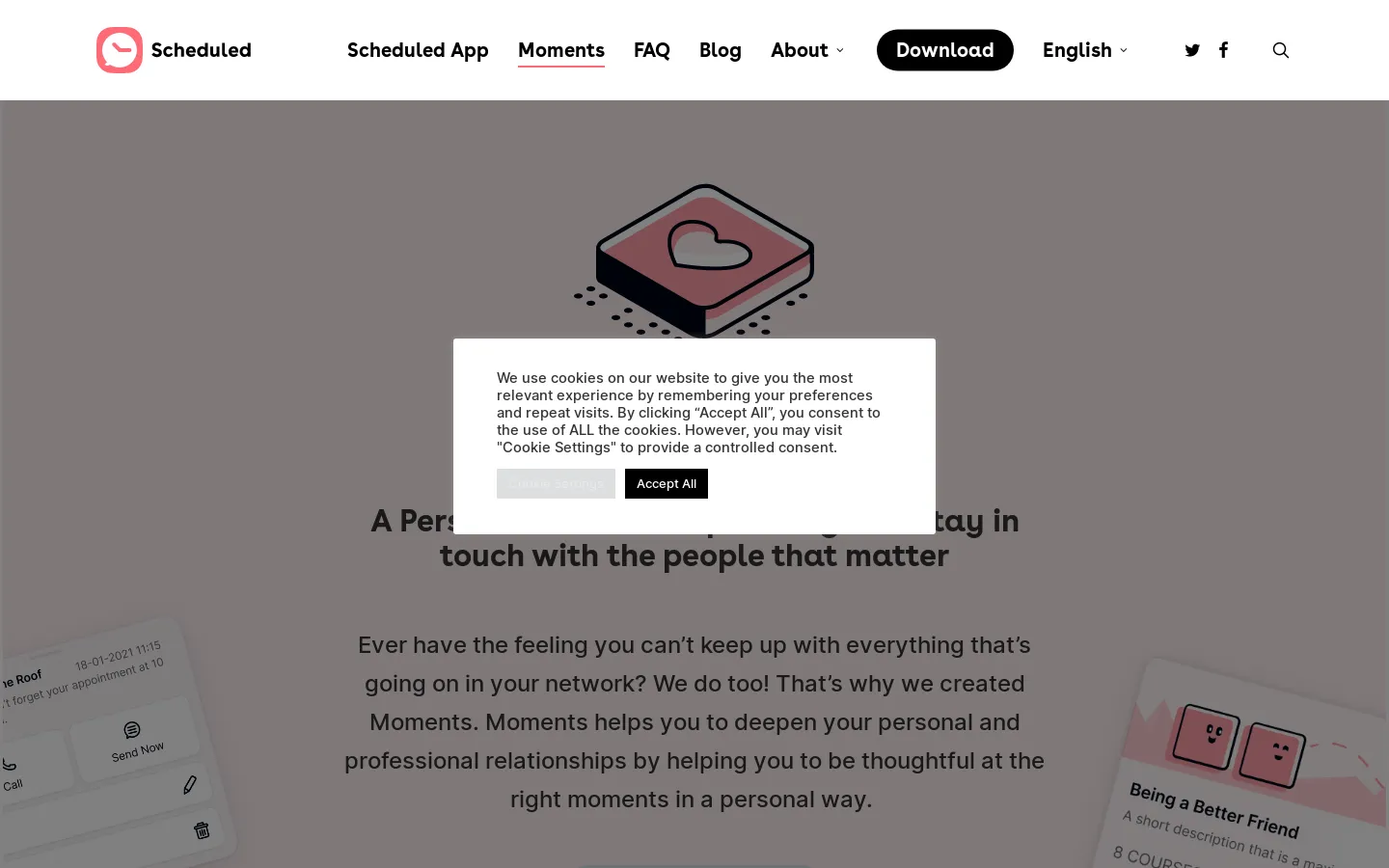 Moments - Personal Relationship Manager | Stay Connected