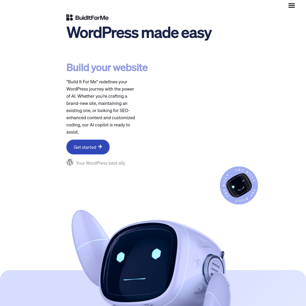 Billy - Your WordPress Copilot | Build, Write, and Code on WordPress