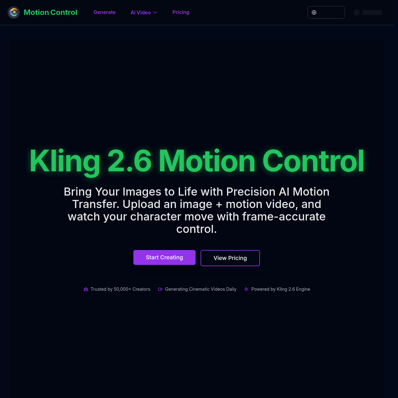 AI Motion Control for Image to Video