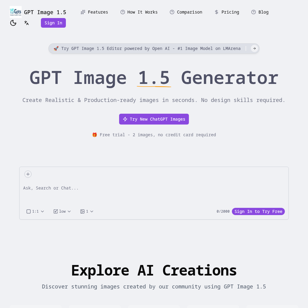 GPT Image 1.5 Generator: Create Realistic AI Images Free