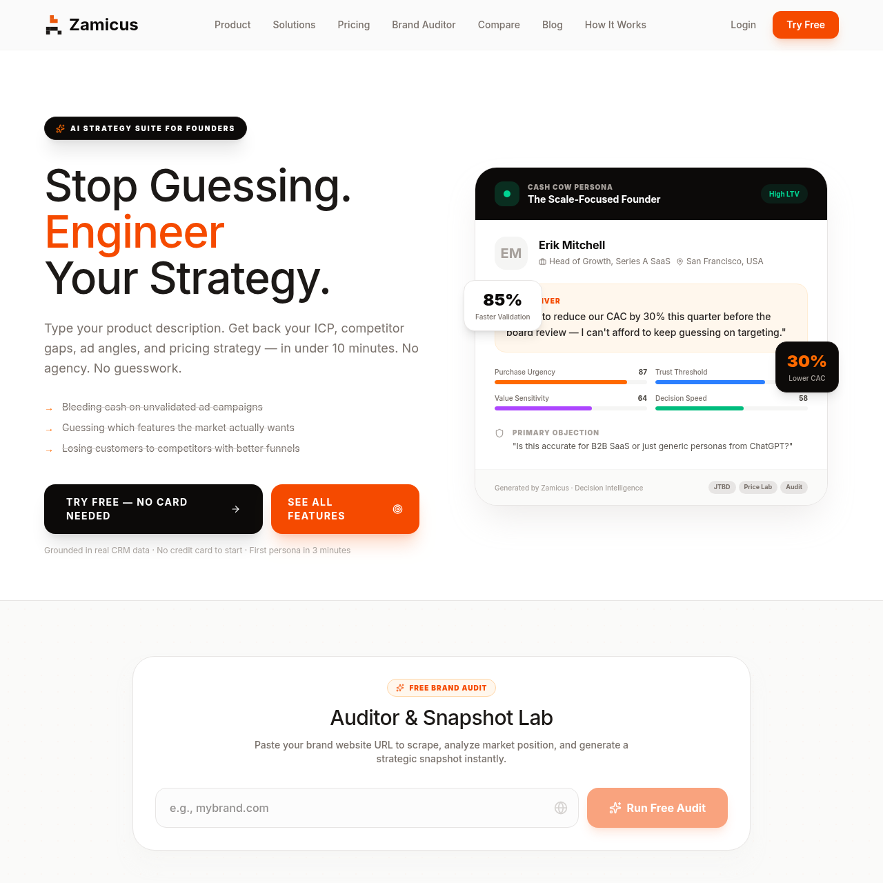 Turn your product idea into a full customer strategy with AI agents
