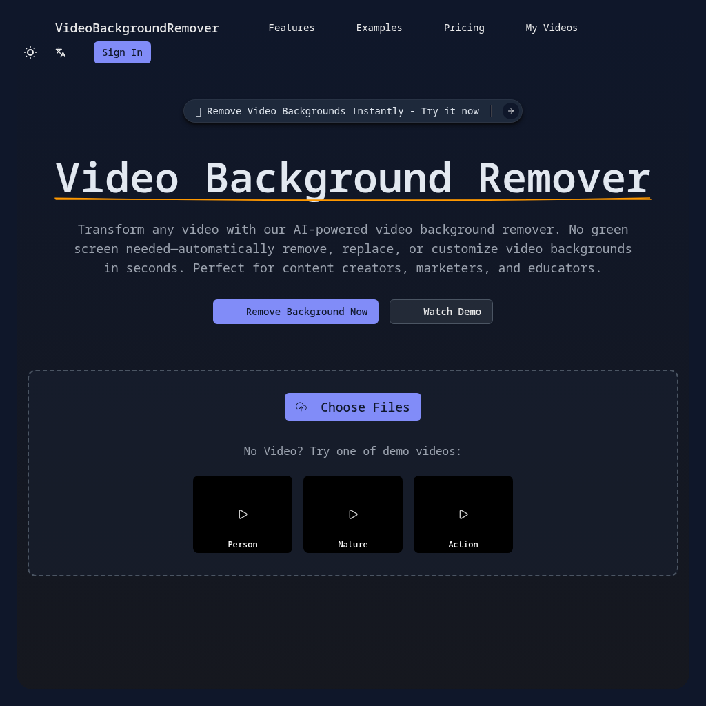 Video Background Remover - AI-Powered Background Removal