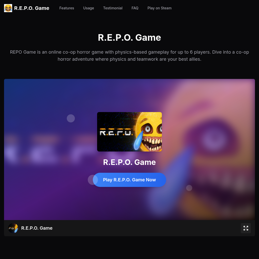 R.E.P.O. Game: Online Co-op Horror