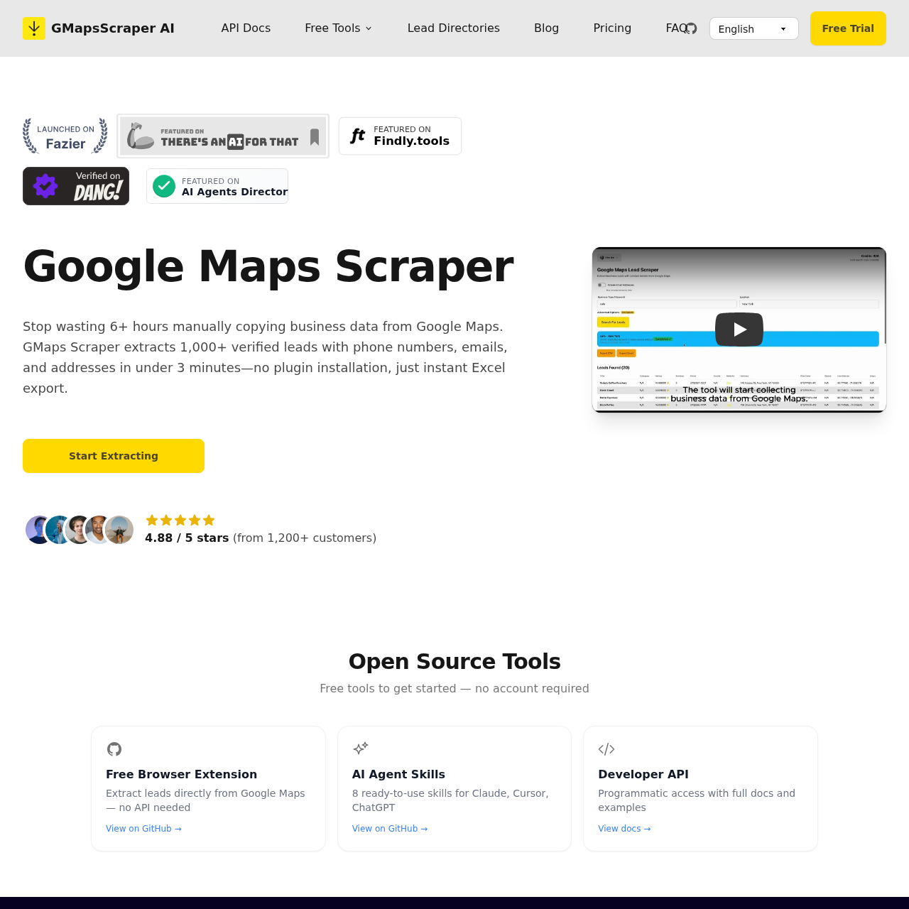 Free Google Maps scraper & extractor — pull business leads in minutes, no plugin, instant Excel export.
