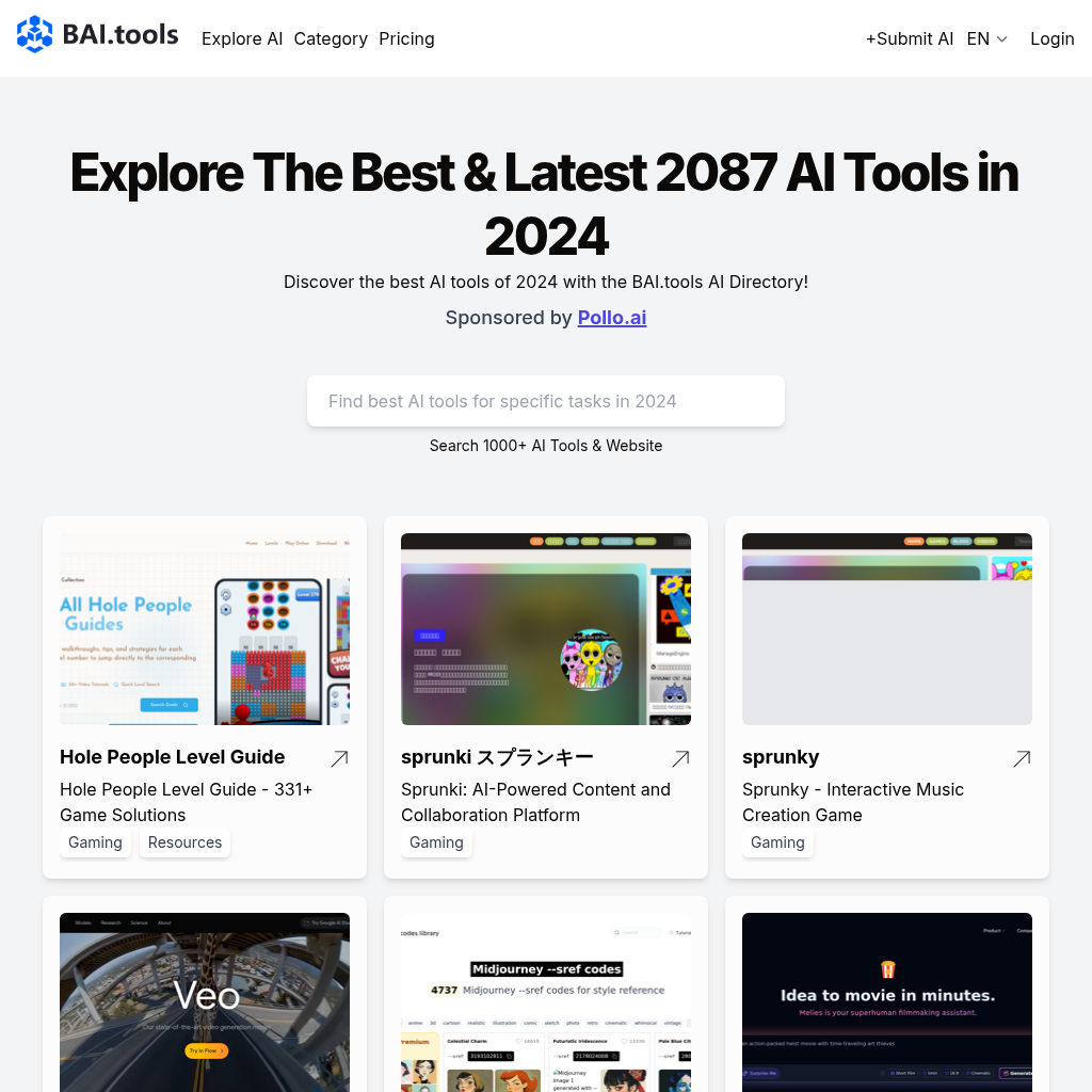 BAI.tools: 2024's Best AI Tools Directory