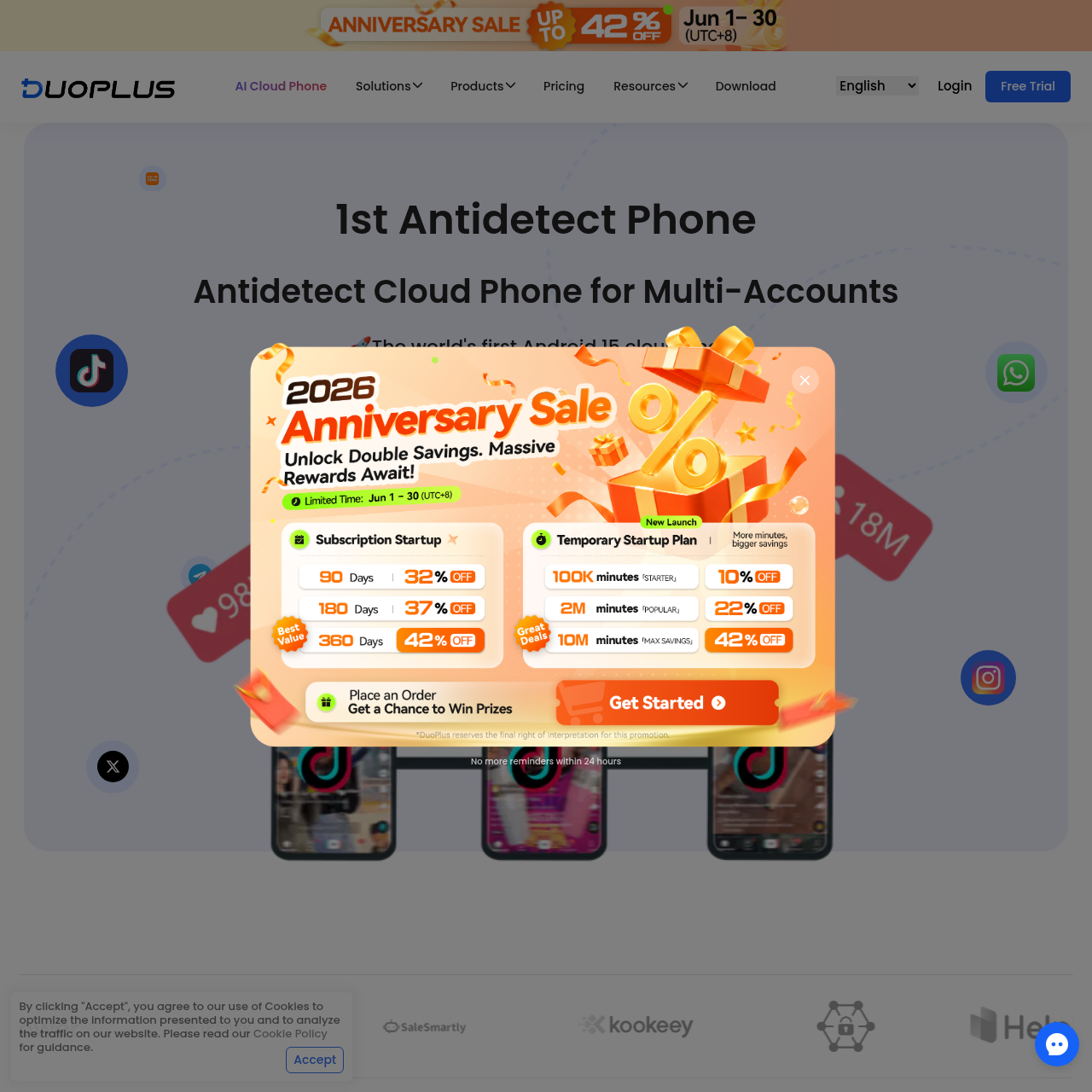 Anti-Detection Cloud Phone | Mobile Multi-Account Management Expert | TikTok Account Operations