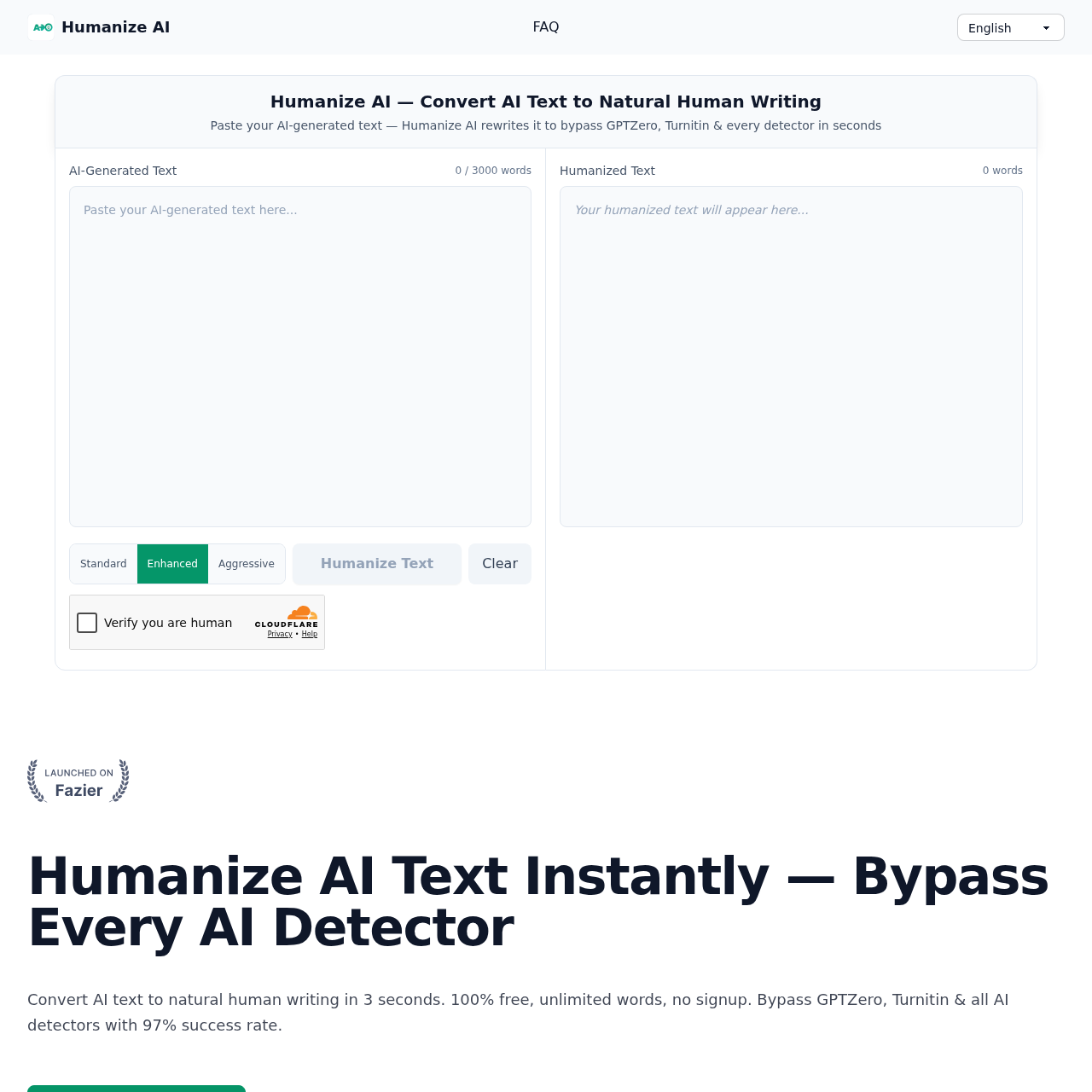Free AI humanizer to bypass AI detectors