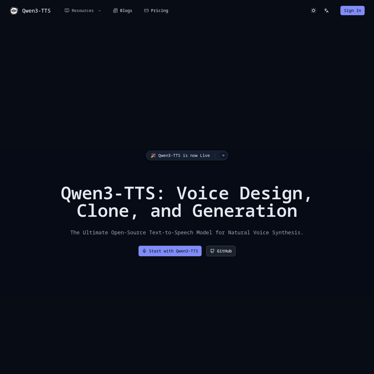Voice Design, Clone, and Generation