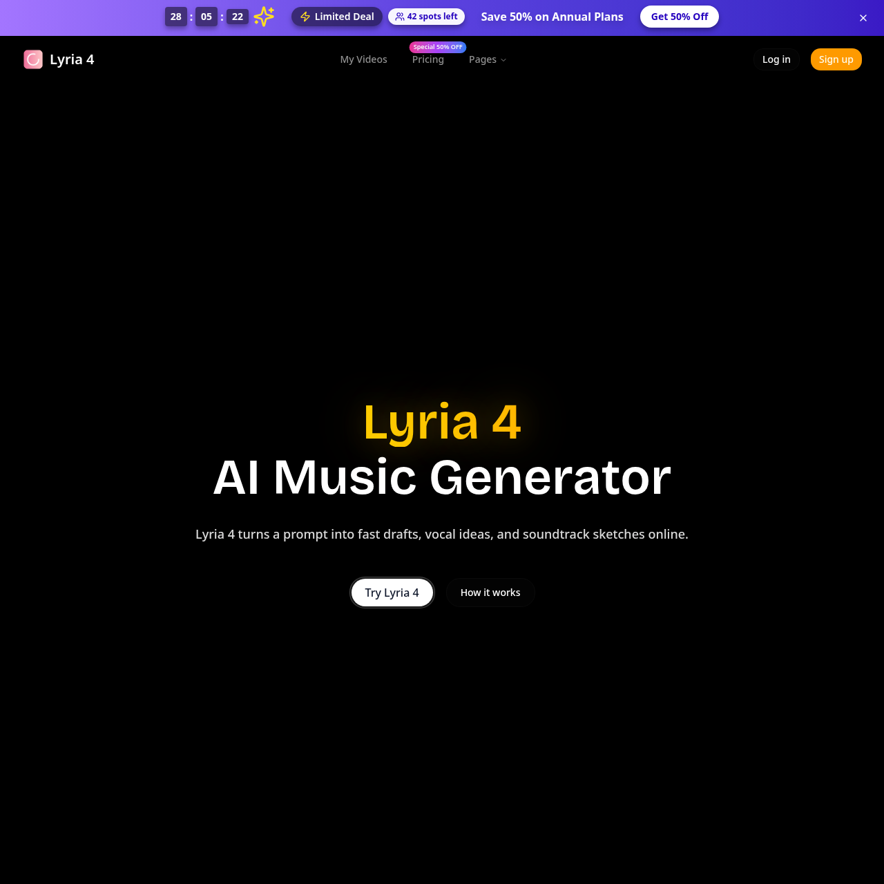 AI music generator for prompt-based songs, vocals, instrumentals, loops, and soundtrack ideas