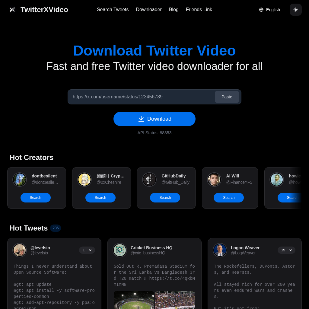 TwitterXVideo - Download Twitter Videos Free Online