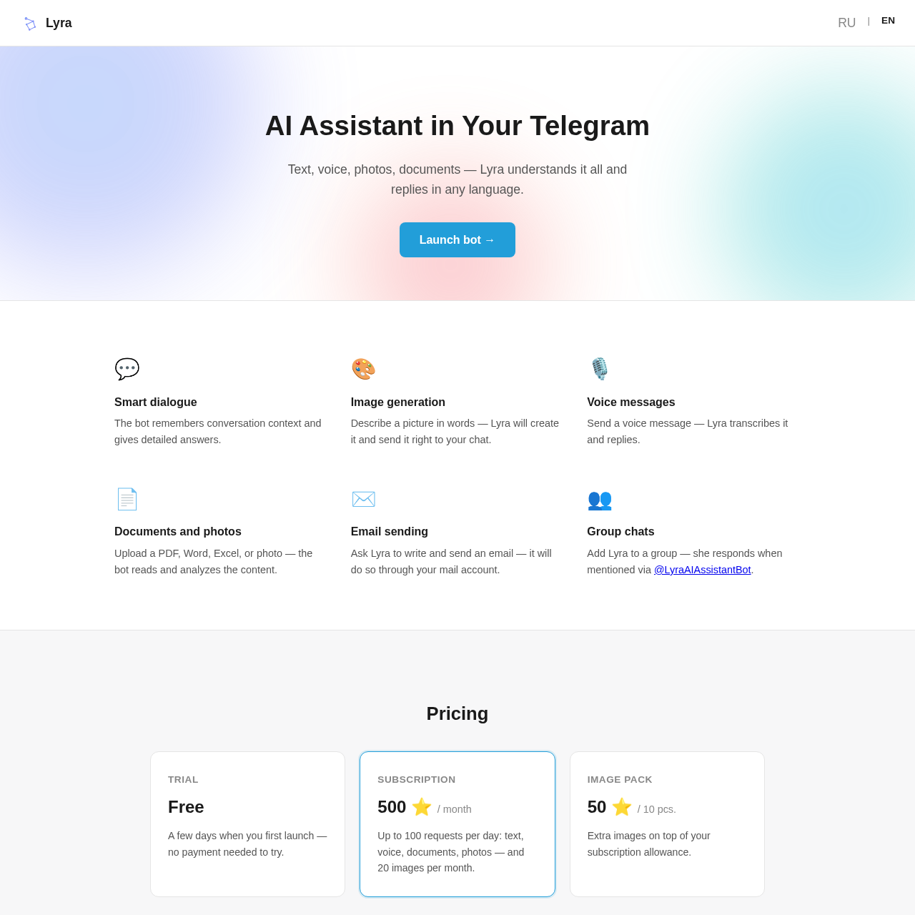 AI Assistant in Your Telegram
