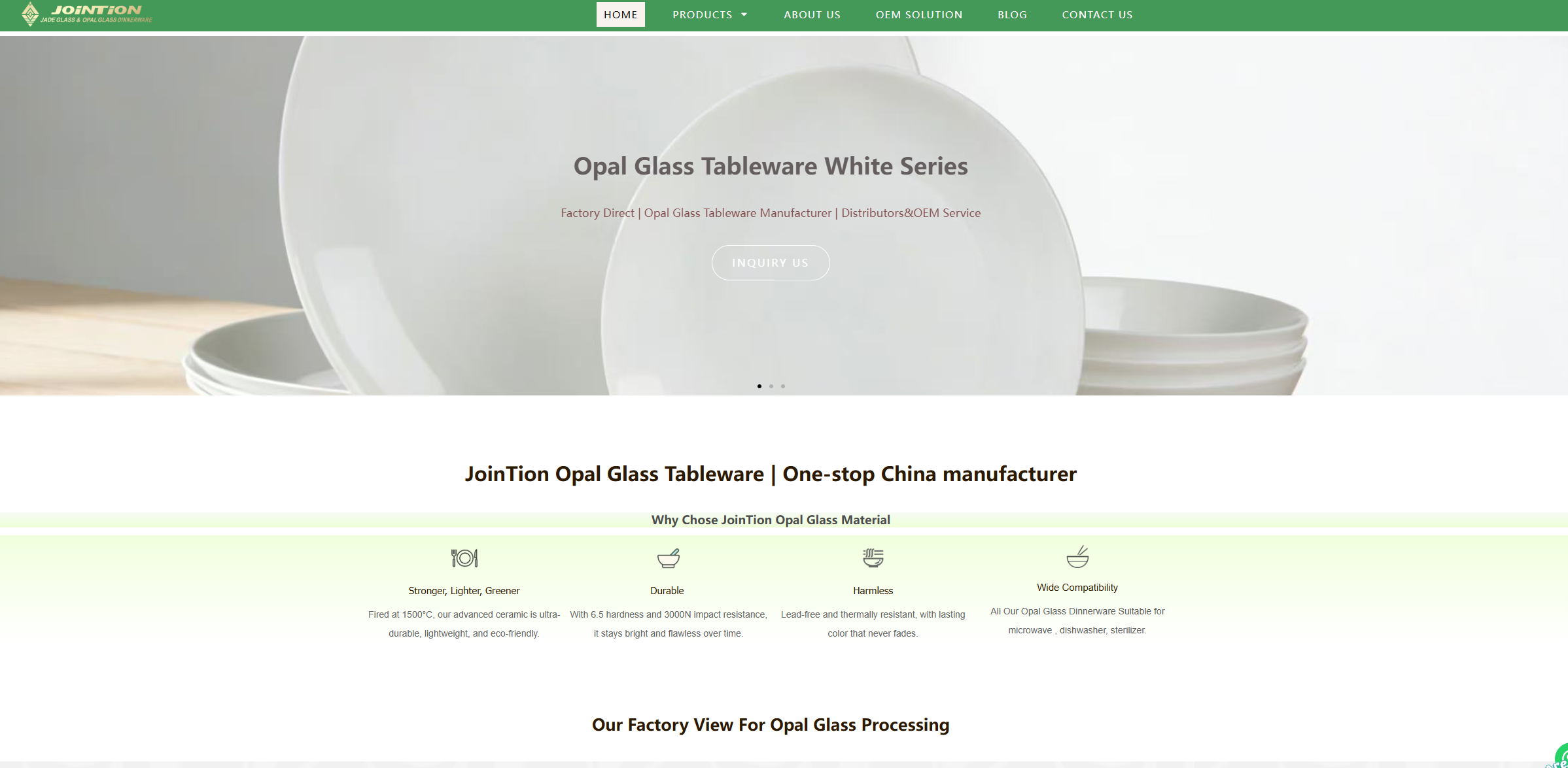 Jointion | Premium Jade & Opal Glass Tableware Manufacturer