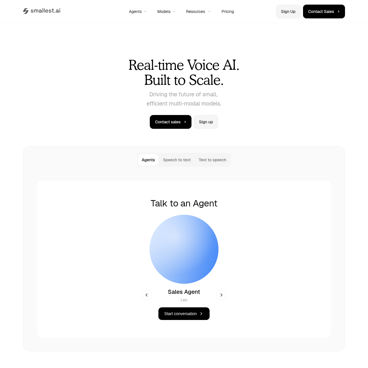 Power enterprise voice with Text-to-Speech, Speech-to-Text, and Voice Agent APIs. Real-time, hyper-realistic, and built to scale.